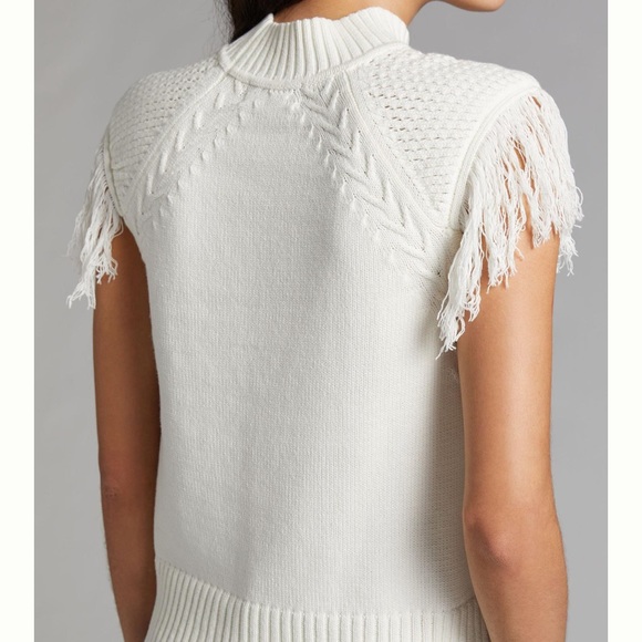 Fringed Sweater Tee Anthropologie - Picture 3 of 11